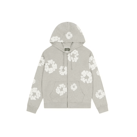 Denim Tears Cotton Wreath Zip Hoodie Grey