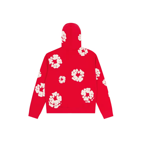 Denim Tears Cotton Wreath Zip Hoodie Red