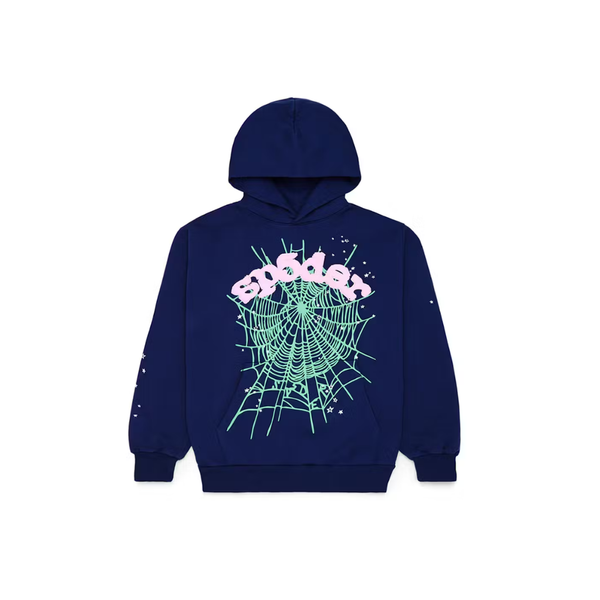 Sp5der OG Web Hoodie Navy
