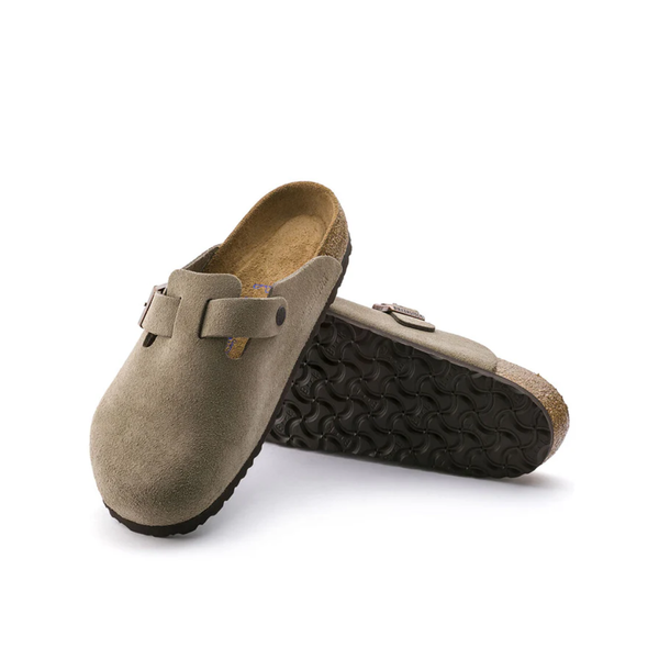 Birkenstock Boston Soft Footbed Suede Taupe