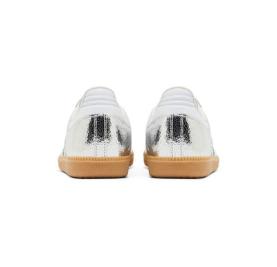 adidas Samba OG Silver Metallic Cracked Leather (Women's)