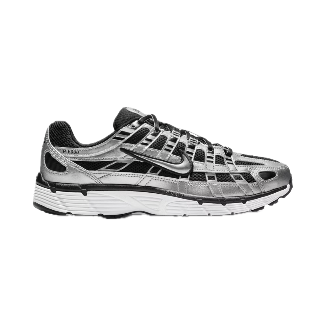 NIKE P-6000 - METALLIC BLACK SILVER WHITE