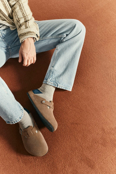 Birkenstock Boston Soft Footbed Suede Dark Tea Tonal