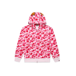 BAPE ABC Camo Shark Full Zip Hoodie Pink