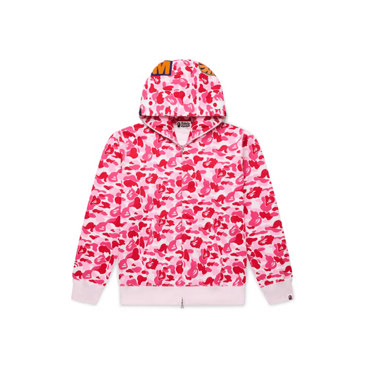 BAPE ABC Camo Shark Full Zip Hoodie Pink