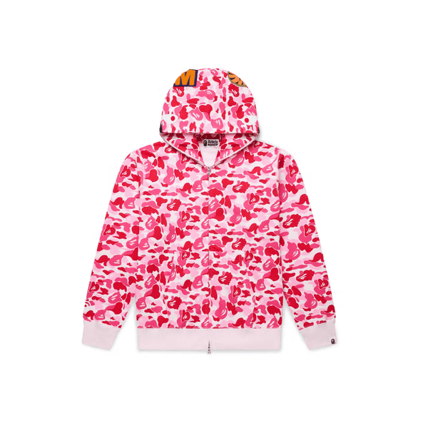 BAPE ABC Camo Shark Full Zip Hoodie Pink