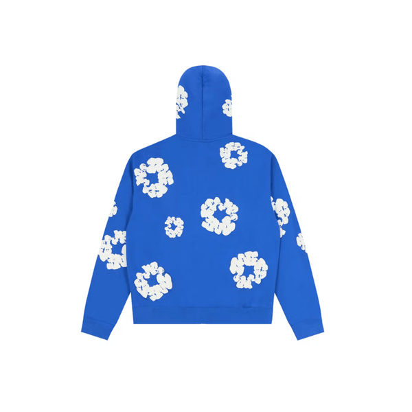 Denim Tears Cotton Wreath Zip Hoodie Blue