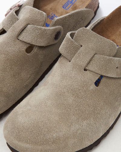 Birkenstock Boston Soft Footbed Suede Taupe