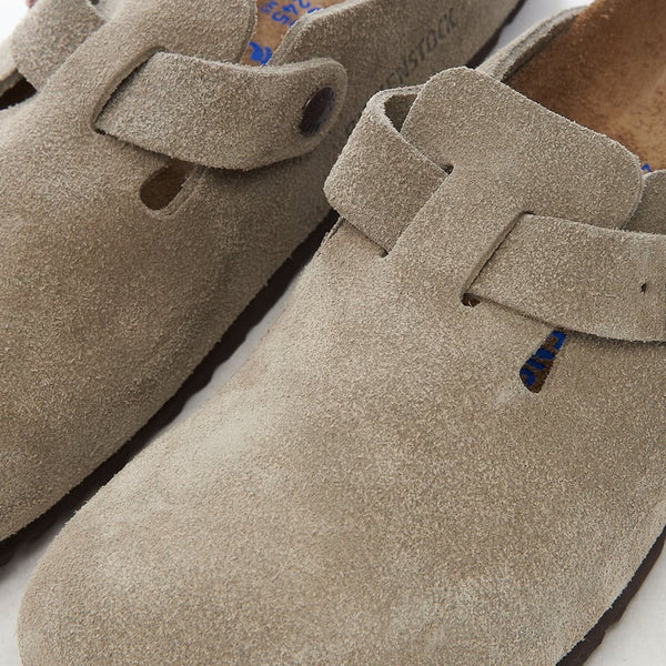 Birkenstock Boston Soft Footbed Suede Taupe