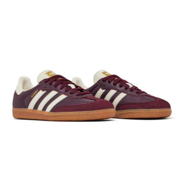 adidas Samba OG Maroon Gold Metallic (Women's)