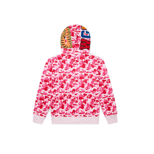BAPE ABC Camo Shark Full Zip Hoodie Pink