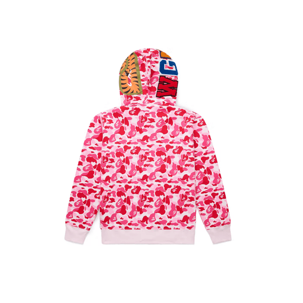 BAPE ABC Camo Shark Full Zip Hoodie Pink