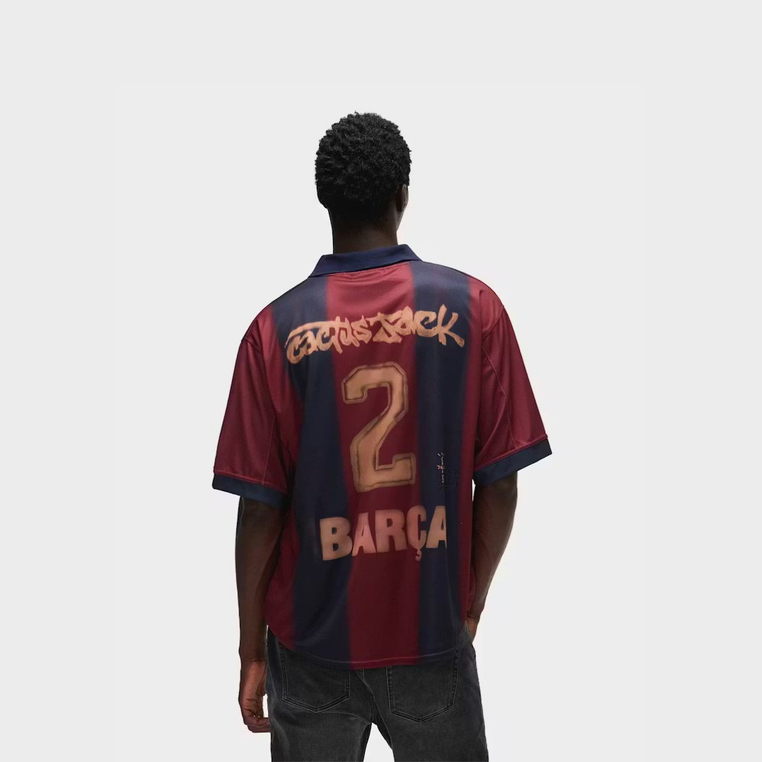 Travis Scott x Nike x FC Barcelona Retro 2000/01 Home Skeleton Jersey Multicolor