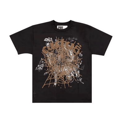 Sp5der x Travis Scott Cactus Jack Airbrush T-shirt Black