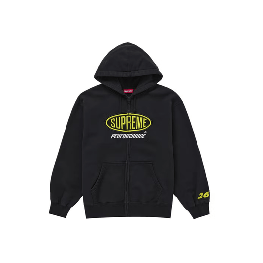 Supreme Performance Zip Up Hooded Sweatshirt Black