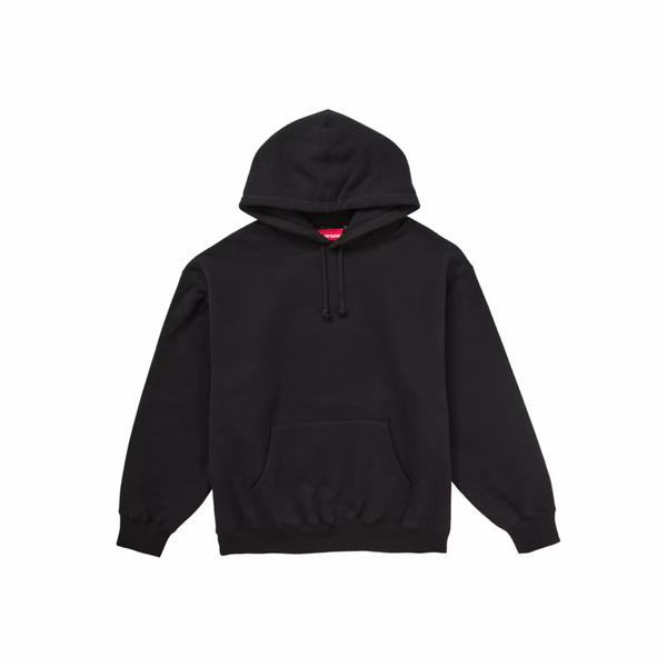 Supreme Satin Applique Hooded Sweatshirt (FW24) Black