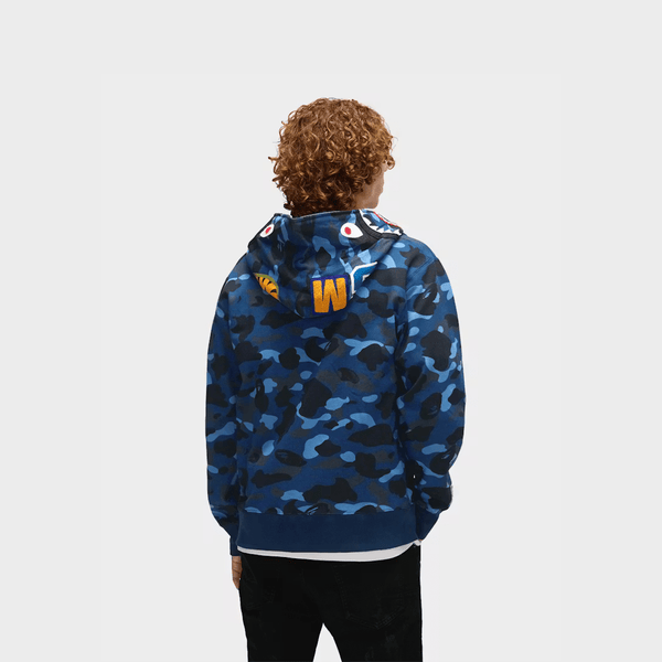 BAPE Color Camo Shark Full Zip Hoodie Blue