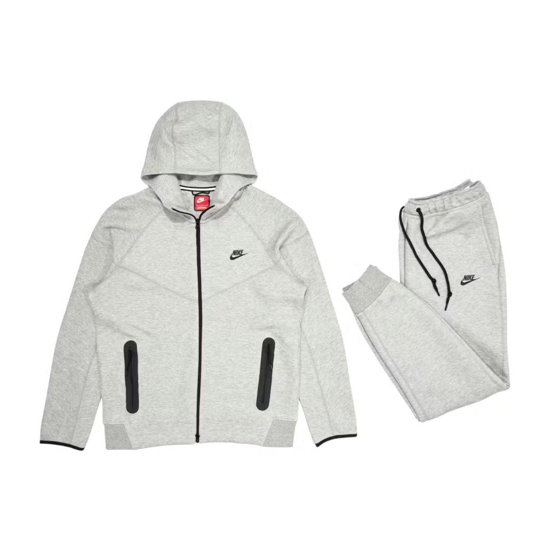 Nike Sportswear Tech Fleece Full-Zip Hoodie & Joggers Set Dark Heather Grey/Black
