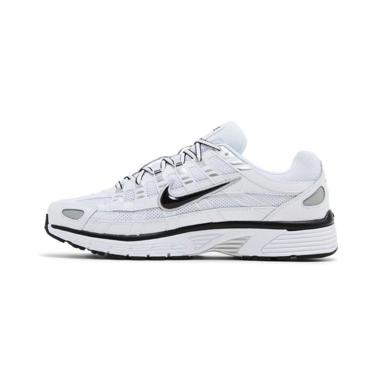 Nike P-6000 White Metallic Silver Black
