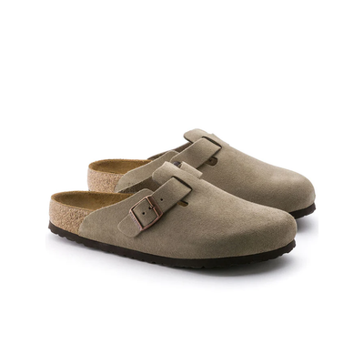 Birkenstock Boston Soft Footbed Suede Taupe