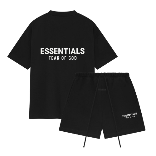 FEAR OF GOD ESSENTIALS SS25 FULL SUMMER SET - JET BLACK
