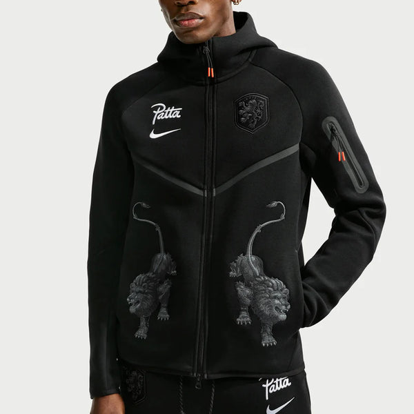 Nike x Patta Netherlands KNVB Tech Fleece Zip Windrunner Hoodie Black