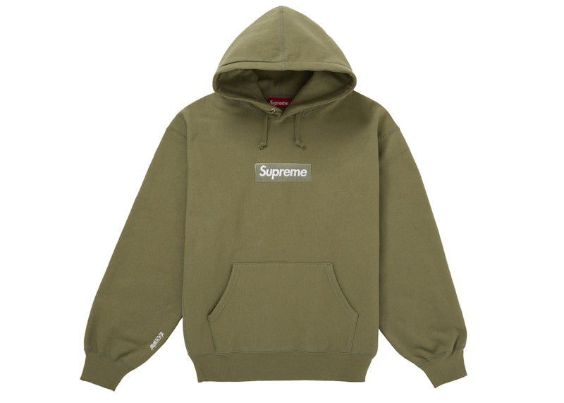 Supreme Box Logo Hooded Sweatshirt (FW25) Light Olive
