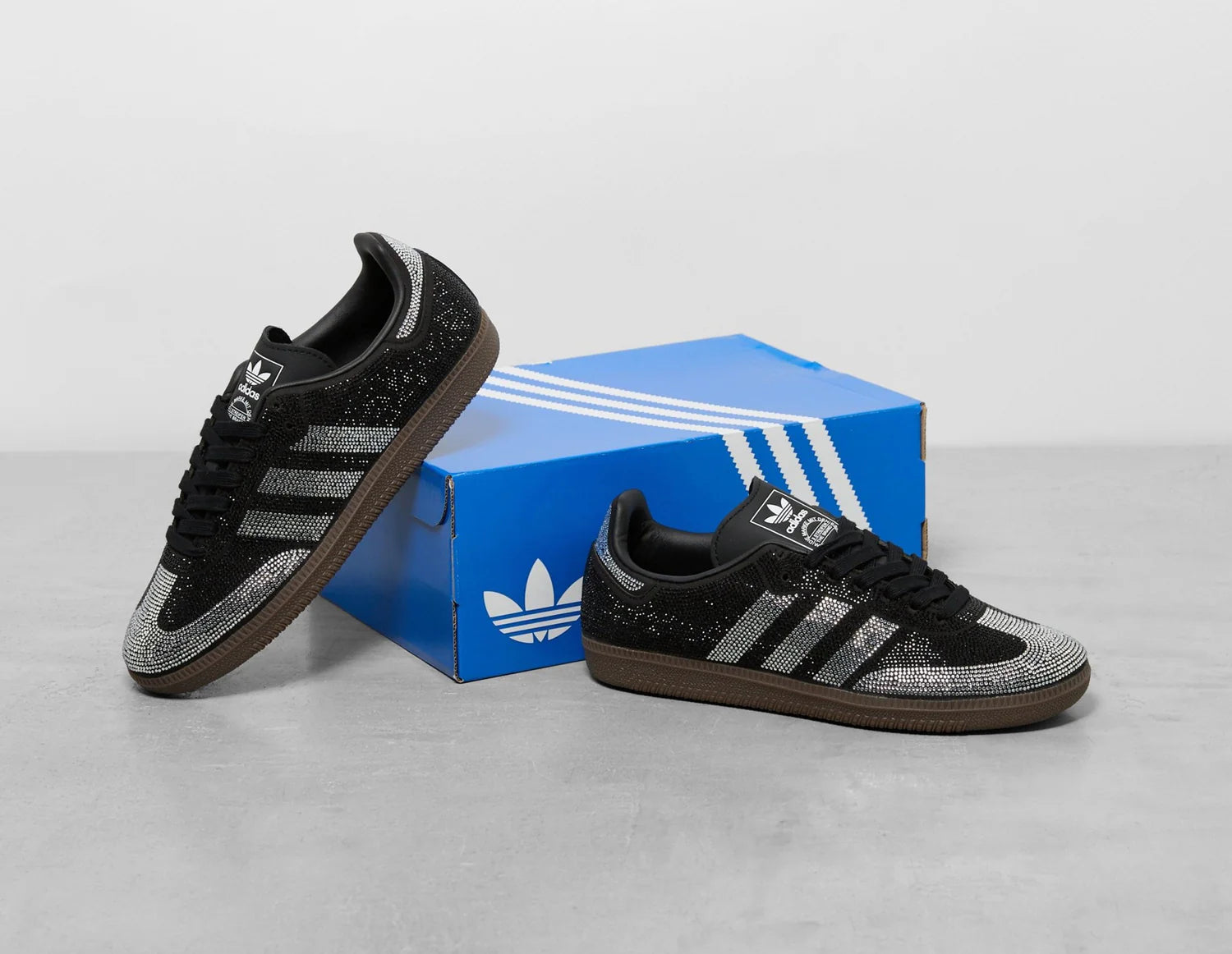 Adidas Samba OG Rhinestone Black Silver (Women's)